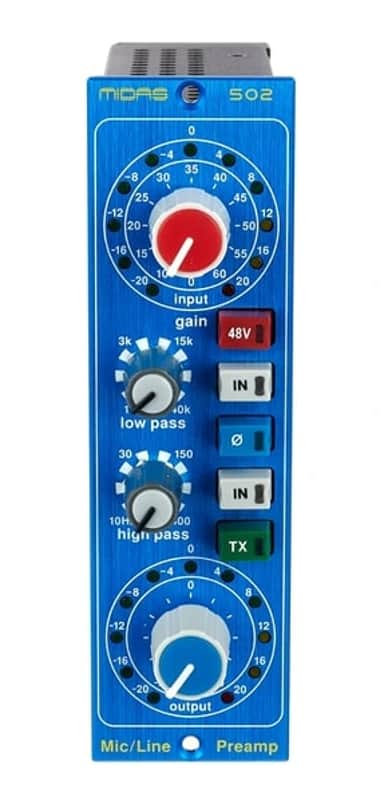 Midas 502 V2 500 Series Microphone Preamp Module 2025 image 1