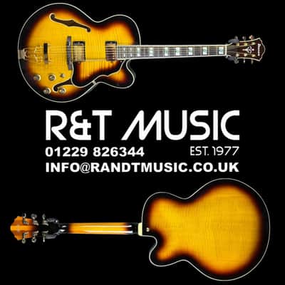 Ibanez AF155-AYS Antique Yellow Sunburst Artstar Semi Acoustic Guitar W/ Case image 7