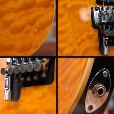 Peavey EVH Wolfgang Special Quilted Maple Top Amber 1999 w/OHSC image 15
