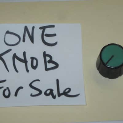 ONE lightly used genuine DOD Green & Black knob for 545-A Wah Filter or 565 Stereo Chorus (Performer Series) NO pedal - NO other items, 1980s, hard plastic, Green TOP, Black SIDES, Black Top EDGE, Black Position LINE image 1