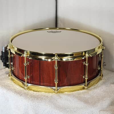 JT Custom Drums 14x5.5" Solid Padauk Stave Snare 2022 Natural image 18