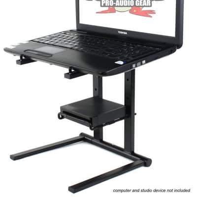 DJ Laptop Stand with Sub-Tray Shelf (2-PACK) by FAT TOAD | Folding Pro Audio Computer Tabletop Rack Stand for iPads, Mixers & Tablets | Portable PC Stand for Stage, Booth & Office image 5