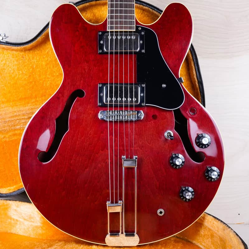 Epiphone Riviera (Japanese Domestic) Vintage 1970s Cherry Vintage Semi-Hollow w/ Hard Case image 1