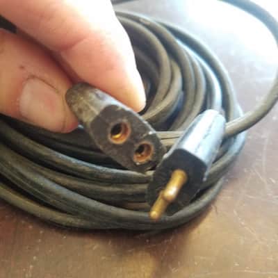 Belden Bell & Howell 2-pin 25' power cable electric cord extension stubby rare 1950s image 8