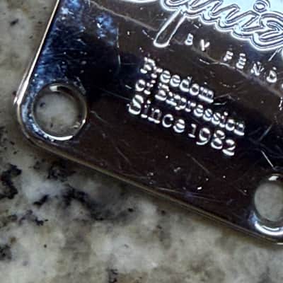 Squier 20th Anniversary Neck Plate 2002 - Chrome by Fender image 3