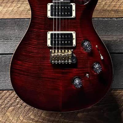 PRS Custom 24 Piezo 10 Top Fire Red Burst 0352064 image 3