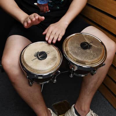 Wood 7" + 8" Bongo Drum with Soft Case (Bag) image 7