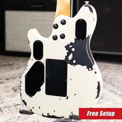 EVH Limited Edition Wolfgang Special Striped Series Electric Guitar - Distressed Ivory image 2