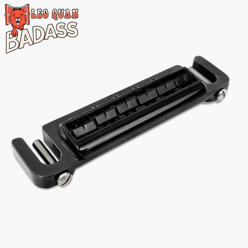 Badass Leo Quan Badass Wraparound Guitar Bridge with Metric M8 Locking Studs - Black Finish - New