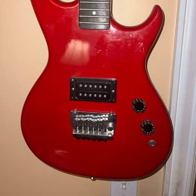 1980s Memphis A2TR ¾ Electric Guitar Red Made in Korea 24 inch scale image 2