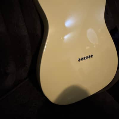 Signed by Joe Bonamassa-Fender American Performer Telecaster Hum with Maple Fretboard 2018 - Present - Vintage White image 3