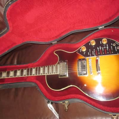 Harmony Effector Vintage 1970s Electric Guitar Les Paul Copy Tobacco Burst w/ Hard Case image 1