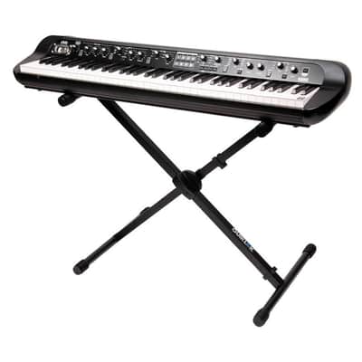 QUIK LOK - T500 Single-Braced X Keyboard Stand - Heavy Duty Steel Performance Frame with 5-Level Adjustable Trigger-Lok Height Positioning Mechanism, Black image 7