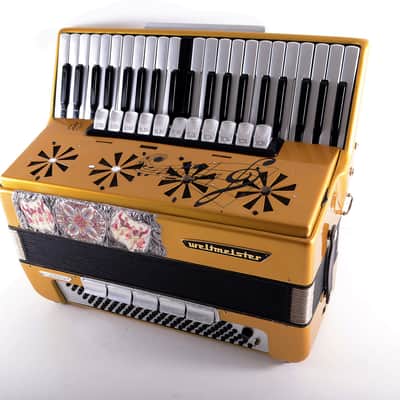 Custom Made Top Professional ACCORDION WELTMEISTER STELLA 120 bass, 16 reg. + Hard Case & New High Quality Leather Shoulder Straps ~ Refurbished - Certificate -VIDEO image 10