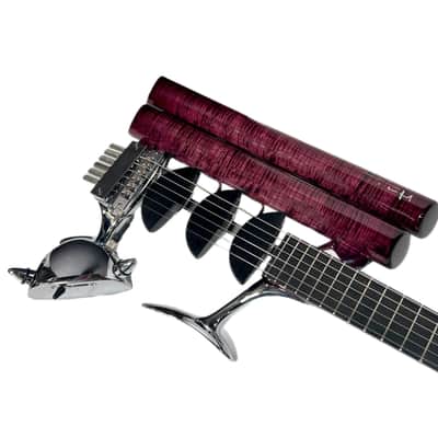 Teuffel Birdfish Prodigy 2021 Aubergine / Ebony w/ secondary tone bars & pickups. MINT. (Authorized Dealer) image 6