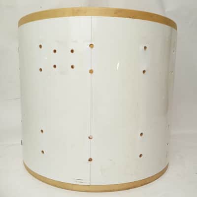 Pearl Marching Percussion 12x14"Snare Drum Shell Made In Japan Piano White 80s image 4