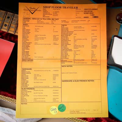 2023 Fender USA Custom Shop 52' Telecaster Heavy Relic TAOT Turquoise image 7