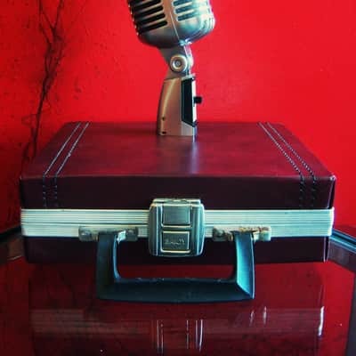Vintage 1970's Shure 55SH dynamic cardioid Microphone Low Z w mic case 55 55S Super55 556S image 1