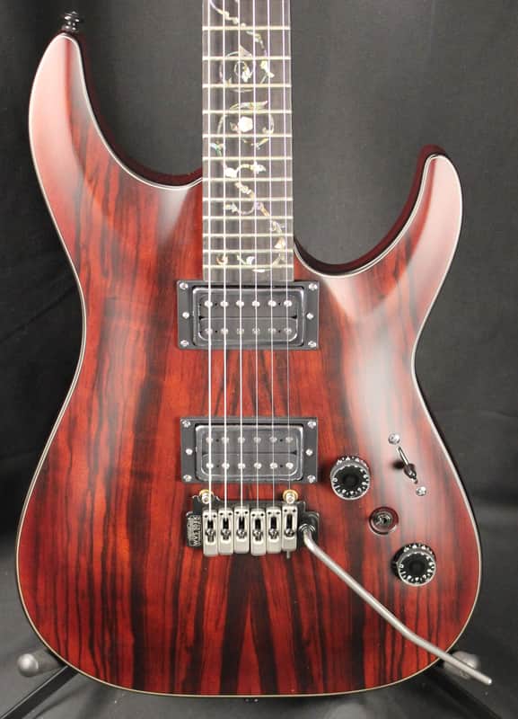 Schecter C-1 Exotic Ebony Electric Guitar Natural Satin image 1