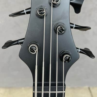Ibanez BTB625EXBKF Iron Label 5-String Electric Bass Guitar, Flat Black 10lb1oz image 6