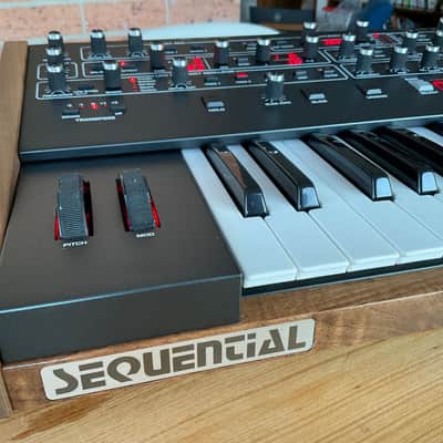 Sequential Prophet-6 49-Key 6-Voice Polyphonic Synthesizer 2018 - 2020 - Black with Wood Sides image 3