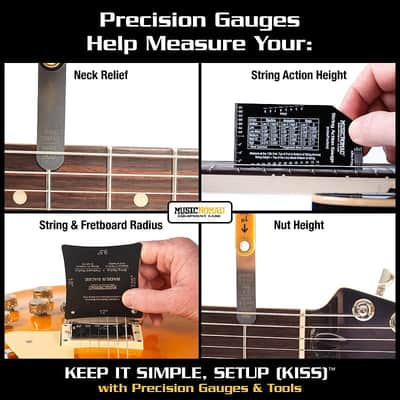 MusicNomad Precision 6 pc. Guitar Setup Gauge Tool Set (MN604) image 9