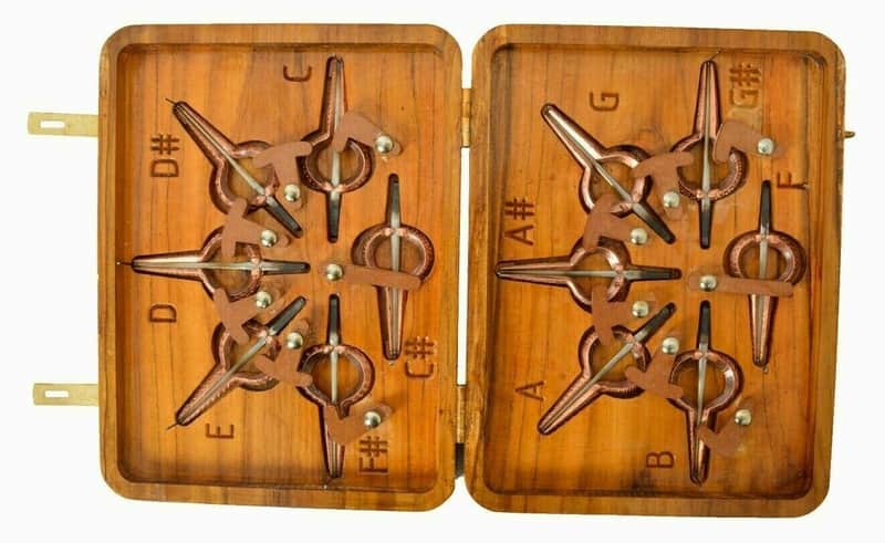 Handmade Morchang 12 Notes Rajasthani Musical Jawharp Mukhchang Instrument Copper Set image 1