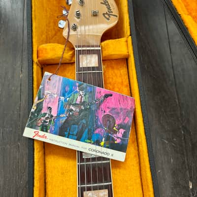 RARE Fender Coronado II 1967 - ORIGINAL Custom Color Firemist Gold image 3