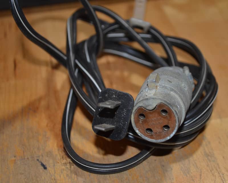 English Cannon AC  cable: 4 pin Female English Cannon to 2 pin AC connector. image 1