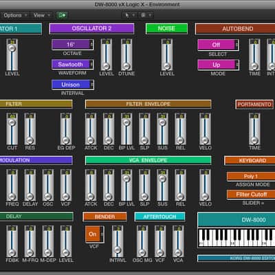 Virtual editor / programmer - KORG DW-8000 / EX-8000 - LOGIC v4 - X