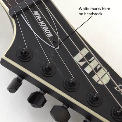 ESP LTD MH-1000B Baritone Guitar Black Satin B-Stock 2215 image 8