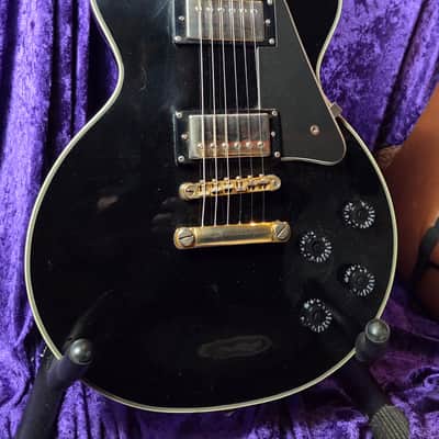 Epiphone Les Paul Custom Electric Guitar Ebony image 1