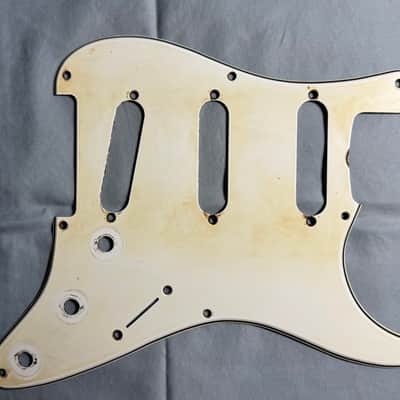 Vintage USA 54 8 Hole 50's Fender Stratocaster 56 Vintage Pickguard Celluloid / Nitrate White / Cream 1954 thru 58 RI image 10