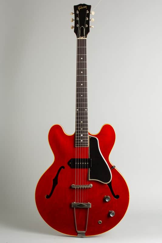 Gibson  ES-330TC Thinline Hollow Body Electric Guitar (1960-61), black hard shell case. image 1