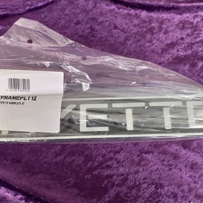FRYETTE logo plate for your amp or cab=very rare NOS/new old stock=original made in USA ca. 2010*solid metal/not plastic! image 4
