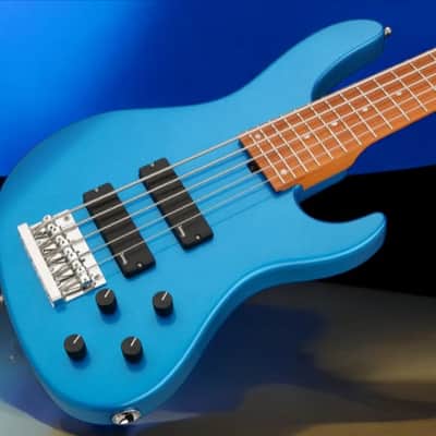 Sadowsky MetroExpress 5-String 24-Fret Modern Bass Roasted Maple Fingerboard 5-String Solid Ocean Blue Metallic High Polish image 1