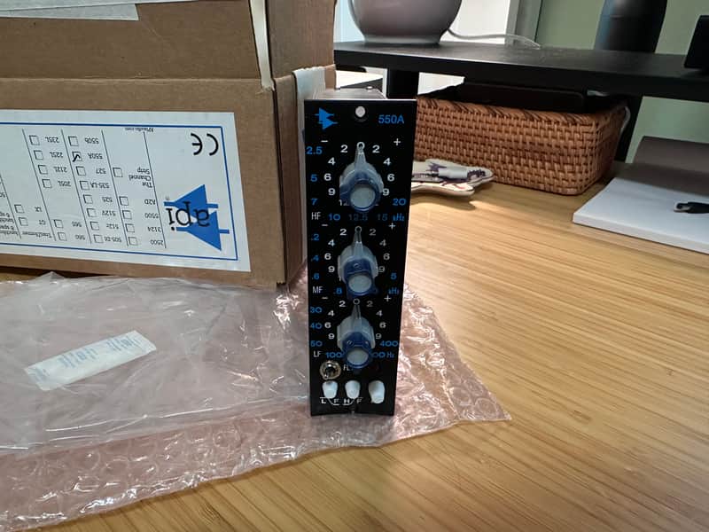 API 550A 500 Series 3-Band Equalizer Module 2007 - Present - Black image 1