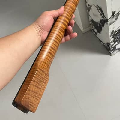 round-end stainless steel AAAA 22frets roasted flame Maple 22fret Roasted flame Maple Electric guitar neck Ebony fingerboard。 image 5