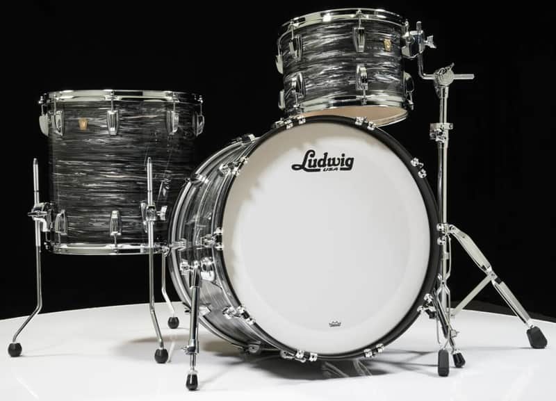 Ludwig Ludwig Classic Maple Fab 4-piece Shell Pack including matching Snare Drum - Vintage Black Oyster 2016 - Black Oyster