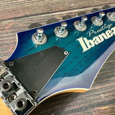 2012 Ibanez Prestige RG2560-MZEX Neck Abyss Blue Burst Maple Fingerboard Made in Japan image 7