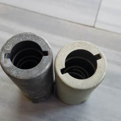Cinch Pair (2) Tube Shields EL84 9-pin J-Slot J62-139 Vintage Vacuum 1950s-1960s image 4