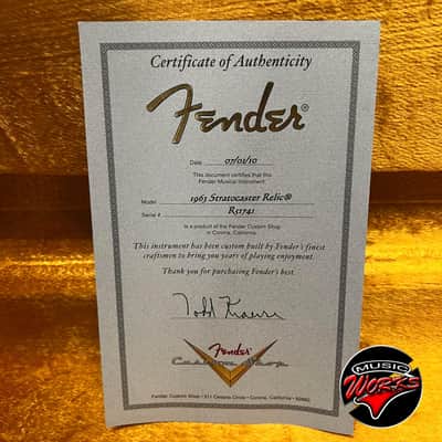 Fender Custom Shop Masterbuilt Todd Krause 1963 Stratocaster Relic Abigail Ybarra Year 2010 image 3