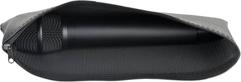 Microphone Bag, Black Zipper Pouch Fits for Wired, Wireless Microphone, Shockproof Vocal Mic Protector, Mic Accessories Storage Bag, Easy Carry 11.4"x4.72" (1 Pcs) image 1