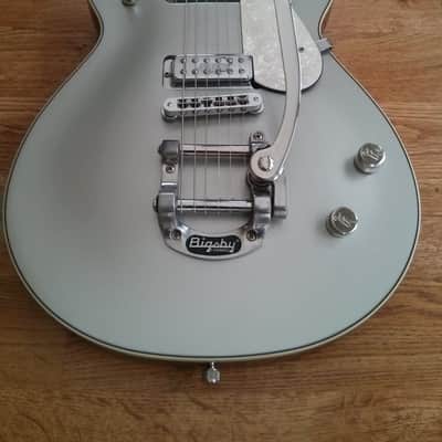 Gretsch G5246T Double Jet with Bigsby - Silver Sparkle image 1