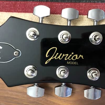 2004 Epiphone Les Paul Junior Electric Guitar Black Actual Loaded Neck image 4
