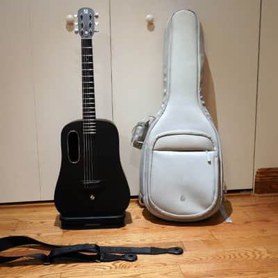 Blue Lava Touch Smart Acoustic-Electric Guitar w padded bag, & Easy-charge stand image 3