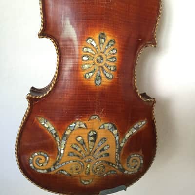 Early 1900's Vintage Gypsy Violin with Beautiful Inlay Detail image 3