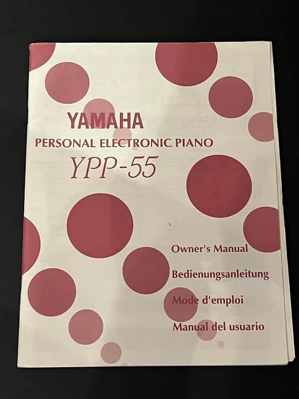 Yamaha YPP-55 Personal Electronic Piano Owner's Manual image 1