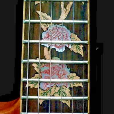 Blueberry Handmade Electric Guitar Hindu Motif with Seymour Duncan Pickups image 10