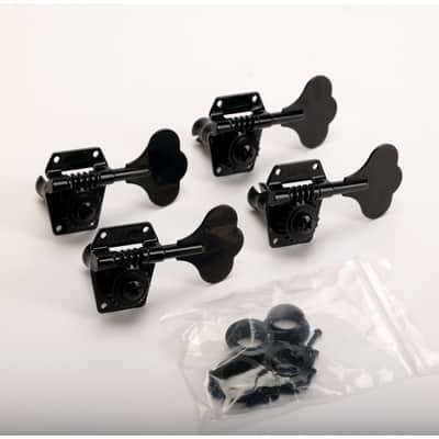 Schaller Bass BM Bass Tuners 4L Black Chrome, NOS image 3